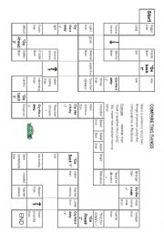 English Worksheet: Comparative board game 