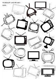 TV vocabulary Quiz template