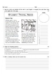 English Worksheet: Past Simple Quiz