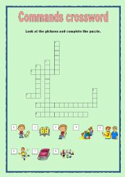 Classroom commands crossword