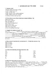English test primary school