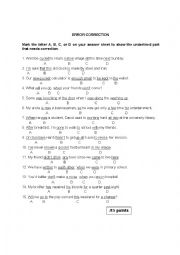 Error Correction 3 - Multiple Choice Questions