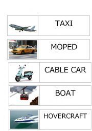 English Worksheet: Means of transport - domino PART 2