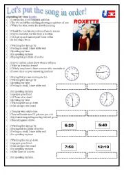 English Worksheet: Spending my time - Roxette