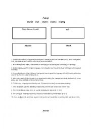 English Worksheet: adopt