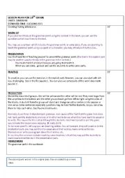 grammar lesson plan sample