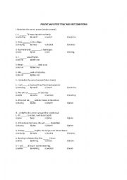 English Worksheet: Present tense, futere tense and first conditional exercise.