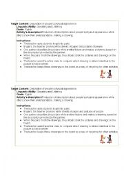 English Worksheet: Description of peoples physical appearance: warm- up