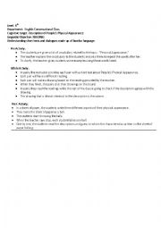 English Worksheet: simple lesson plan based on readings