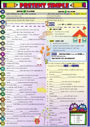 English Worksheet: Present Simple - exercises and short explanations
