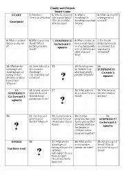 English Worksheet: Family and friends