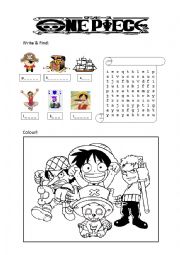 English Worksheet: One Piece Worksheet