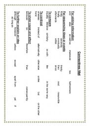 English Worksheet: Conjunction Mat