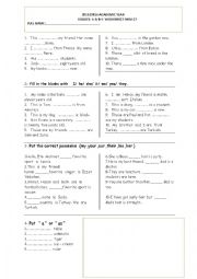 English Worksheet: studying am/is/are and subject pronouns for beginners in english