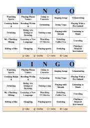 English Worksheet: Hobbies/Free-time Activities - Love/Hate