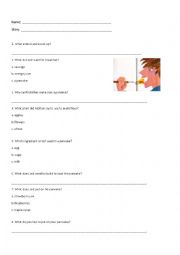 English Worksheet: Pancakes, Pancakes!