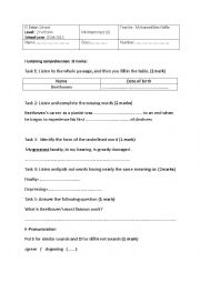 English Worksheet: mid term test 3          2nd form 
