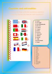 English Worksheet: countries and nationalities