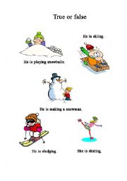 English Worksheet: winter sports