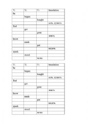 English Worksheet: Irregular verbs