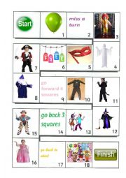 English Worksheet: Board game: Carnival