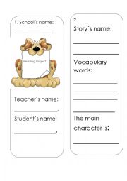 English Worksheet: Reading project