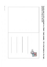 English Worksheet: Writing a postcard