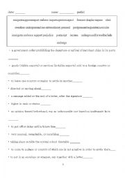 English Worksheet: prefix/explanations 1