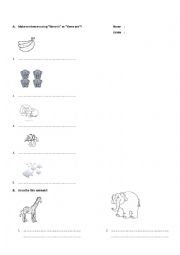 English Worksheet: English Exercise for Kindergarten