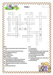 Family Crossword Activity