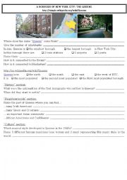 English Worksheet: Webquest NYC - The Queens