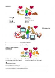 English Worksheet: likes and dislikes