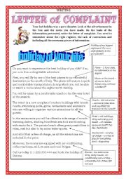 English Worksheet: WRITING  - letter of complaint part 2