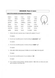 English Worksheet: Plural of nouns