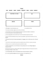 English Worksheet: adapt - academic word list