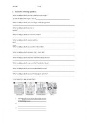 English Worksheet: What would you do if...?