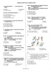 English Worksheet: Central Examination II