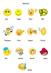 English Worksheet: feelings