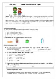 English Worksheet: test 