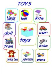 English Worksheet: toys