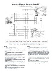 English Worksheet: The countryside and the natural world.