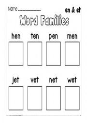 English Worksheet: Short Vowel E practise