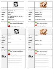 English Worksheet: Biography Mariah Carey and Elvis Presley