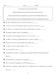 English Worksheet: prefix/explanations 2