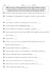 English Worksheet: prefix/explanations 3