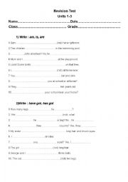 English Worksheet: Revision exercises