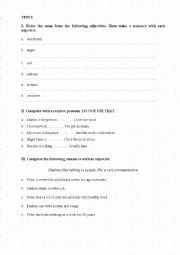 English Worksheet: Test