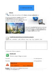 English Worksheet: Comparatives - Changes in the future