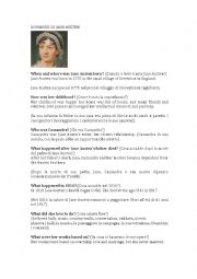 English Worksheet: Jane Austen