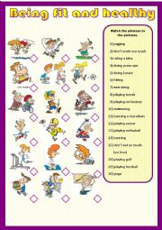 English Worksheet: Being fit and healthy